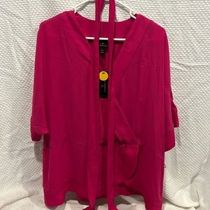 Worthington bright fuchsia blouse. Sz XL